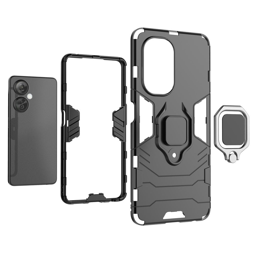 For OnePlus Nord CE 3 Lite 5G / Nord N30 5G Ring Kickstand Phone Case TPU+PC Anti-Scratch Shockproof Cover