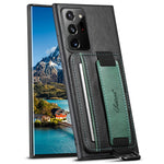 SUTENI H13 För Samsung Galaxy Note20 Ultra / Note20 Ultra 5G Korthållarskal Läderbelagt PC+TPU mobilskal med Stöd och Handrem