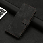 Til iPhone 13 Pro Læder Stand Wallet Telefoncover Hudvenlige Linjer Præget Telefoncover