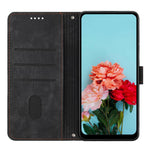 Til iPhone 13 Pro Læder Stand Wallet Telefoncover Hudvenlige Linjer Præget Telefoncover