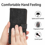 Til iPhone 13 Pro Læder Stand Wallet Telefoncover Hudvenlige Linjer Præget Telefoncover