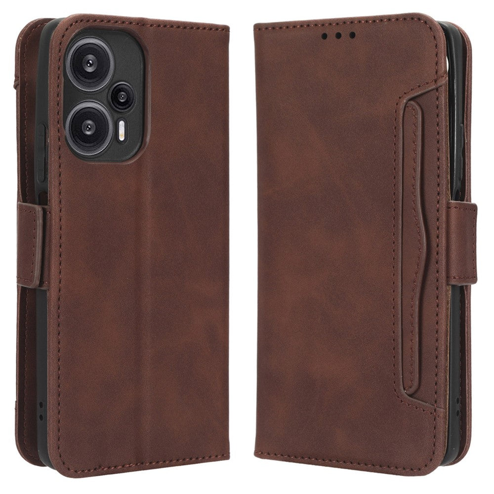 For Xiaomi Redmi Note 12 Turbo 5G / Poco F5 5G Leather Wallet Phone Case Multiple Card Slots Stand Phone Cover