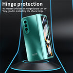 For Samsung Galaxy Z Fold3 5G Hinge Protection Slim Case Hard PC Protective Phone Cover with Built-in Screen Protector