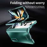 For Samsung Galaxy Z Fold3 5G Hinge Protection Slim Case Hard PC Protective Phone Cover with Built-in Screen Protector