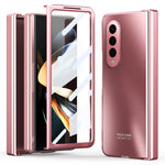 For Samsung Galaxy Z Fold3 5G Hinge Protection Slim Case Hard PC Protective Phone Cover with Built-in Screen Protector