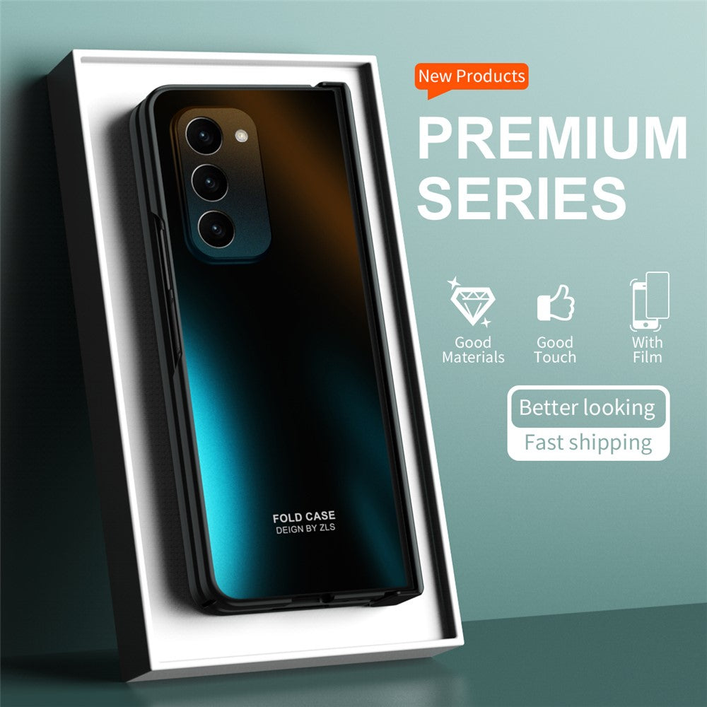 Hard PC Phone Case for Samsung Galaxy Z Fold2 5G Anti-Drop Protective Phone Shell Cover with Screen Film