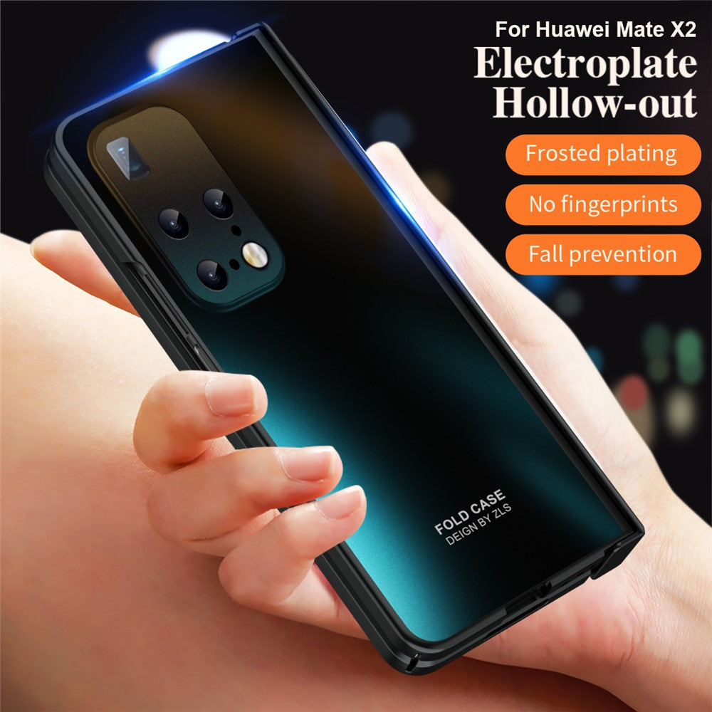 Phone Case for Huawei Mate X2 5G Anti-Drop Hard PC Protective Phone Shell Cover with Screen Film