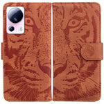 Plånboksfodral för Xiaomi 13 Lite / Civi 2 5G PU-läder med tigertryck, stötsäkert mobilfodral