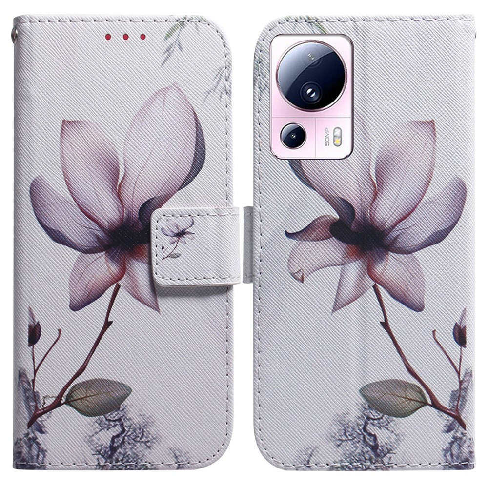Xiaomi 13 Lite / Civi 2 5G PU-läderfodral Plånboksfodral med mönstertryck mobilskal
