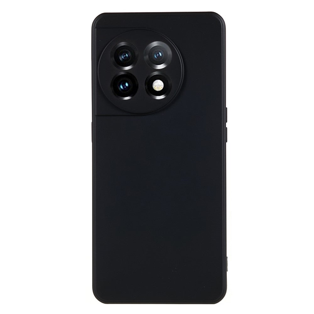 OnePlus 11 5G TPU-mobilskal Slät gummibelagt fodral med fiberfoder