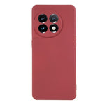 OnePlus 11 5G TPU-mobilskal Slät gummibelagt fodral med fiberfoder