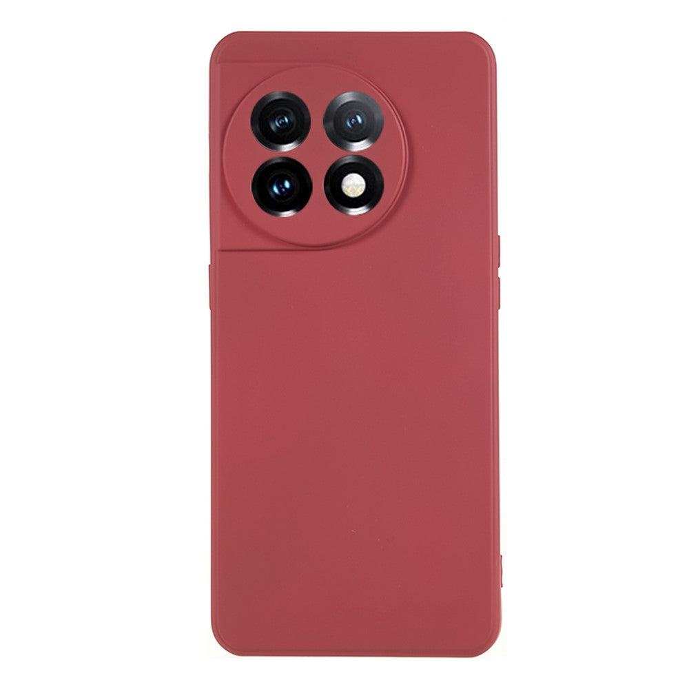 OnePlus 11 5G TPU-mobilskal Slät gummibelagt fodral med fiberfoder