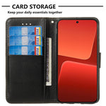 B40 For Xiaomi Poco X5 Pro 5G / Redmi Note 12 Pro Speed 5G / Note 12 Pro 5G Solid Color PU Leather Wallet Cover Flip Stand Phone Case