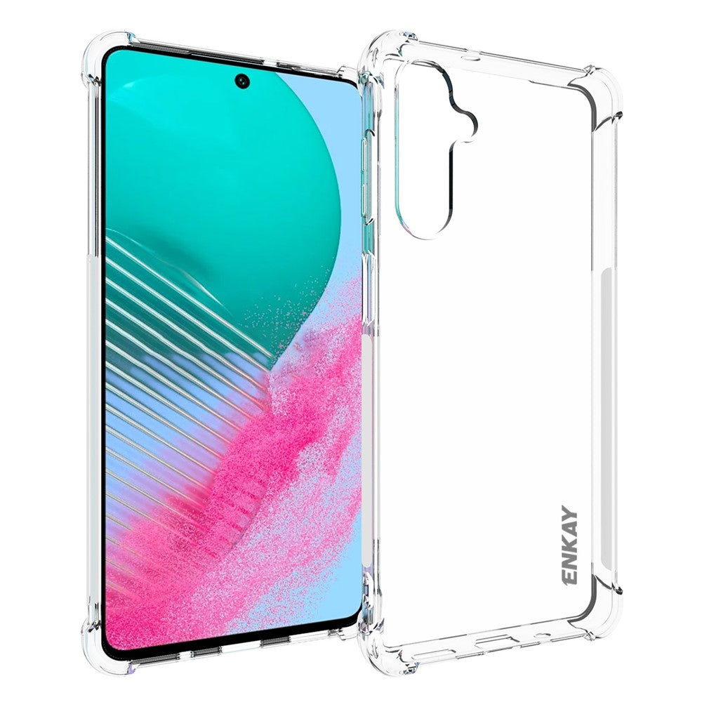 ENKAY HAT PRINCE For Samsung Galaxy M54 5G / F54 5G Anti-slip Strip Edge Smartphone Cover TPU Clear Phone Cover