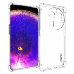 ENKAY HAT PRINCE För Oppo Find X6 Pro Stoppsäkert TPU-mobilskal Halkfritt Randigt Genomskinligt mobilskal