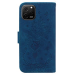 For Huawei nova Y61 4G / Enjoy 50z 4G Wallet Phone Stand Case Imprinted Rose Butterfly Leather Phone Shell Cover
