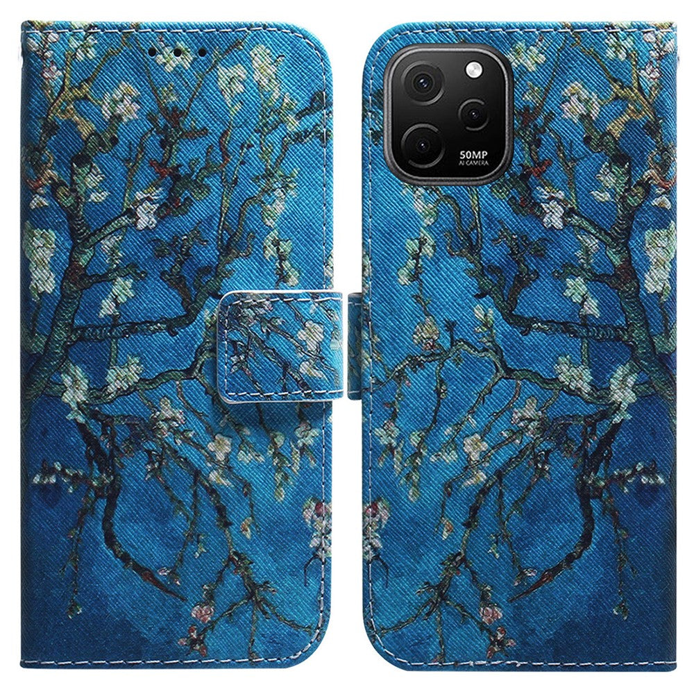 Anti-Drop Cover for Huawei nova Y61 4G / Enjoy 50z 4G PU Leather Pattern Printing Phone Case Wallet Stand Shell