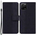 Phone Leather Shell for Huawei nova Y61 4G / Enjoy 50z 4G Wallet Case Geometry Pattern Imprinted Stand Cover