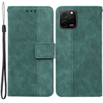 Phone Leather Shell for Huawei nova Y61 4G / Enjoy 50z 4G Wallet Case Geometry Pattern Imprinted Stand Cover