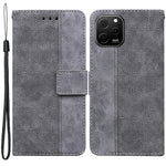 Phone Leather Shell for Huawei nova Y61 4G / Enjoy 50z 4G Wallet Case Geometry Pattern Imprinted Stand Cover
