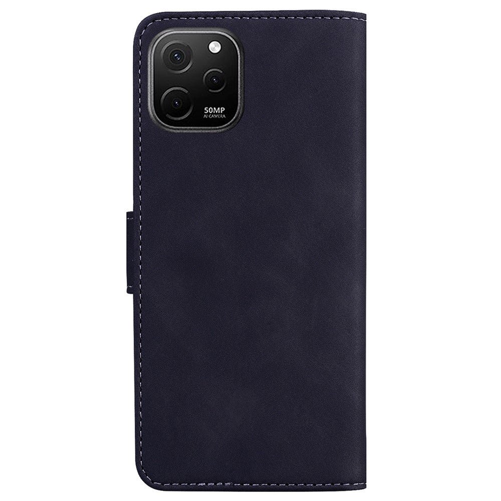 PU Leather Shell for Huawei nova Y61 4G / Enjoy 50z 4G Solid Color Phone Case Wallet Stand Cell Phone Cover