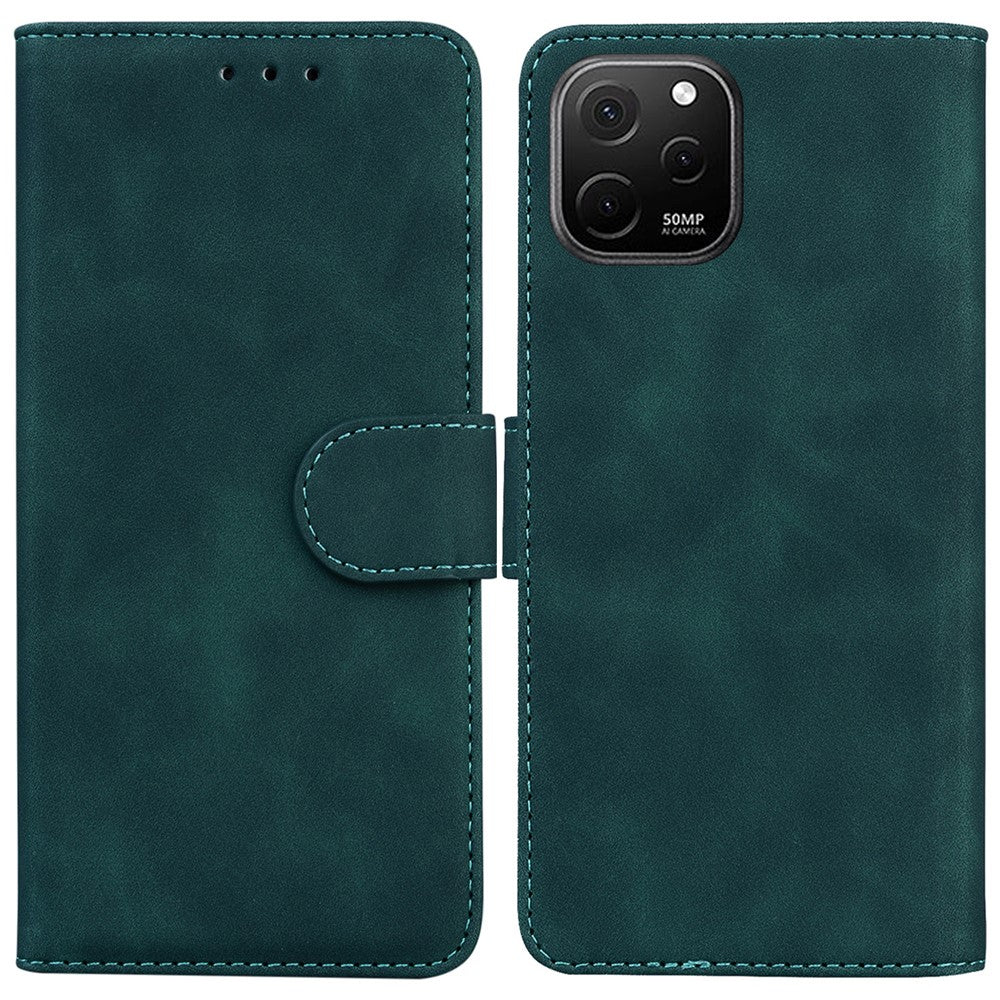 PU-läderskal för Huawei Nova Y61 4G / Enjoy 50z 4G Enfärgat mobilskal Plånboksfodral Mobilmobilskydd