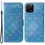 For Huawei nova Y61 4G / Enjoy 50z 4G Dazzling Flower Pattern Stand Phone Case PU Leather Phone Wallet Cover