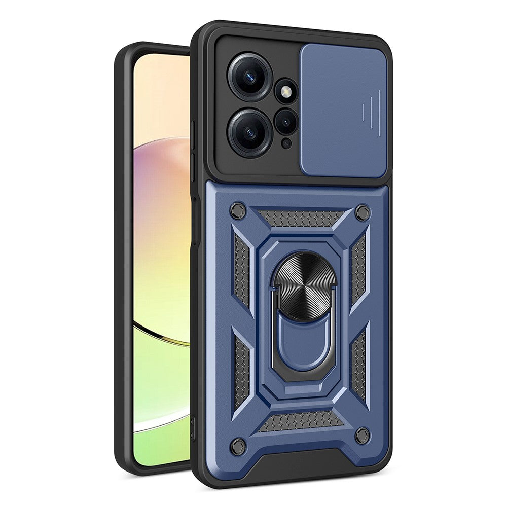 Xiaomi Redmi Note 12 4G Stativ mobilskal Skjutbart Linsskydd PC+TPU Skal