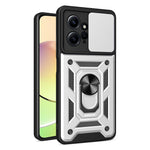 For Xiaomi Redmi Note 12 4G Kickstand Phone Case Slide Lens Protection PC+TPU Cover