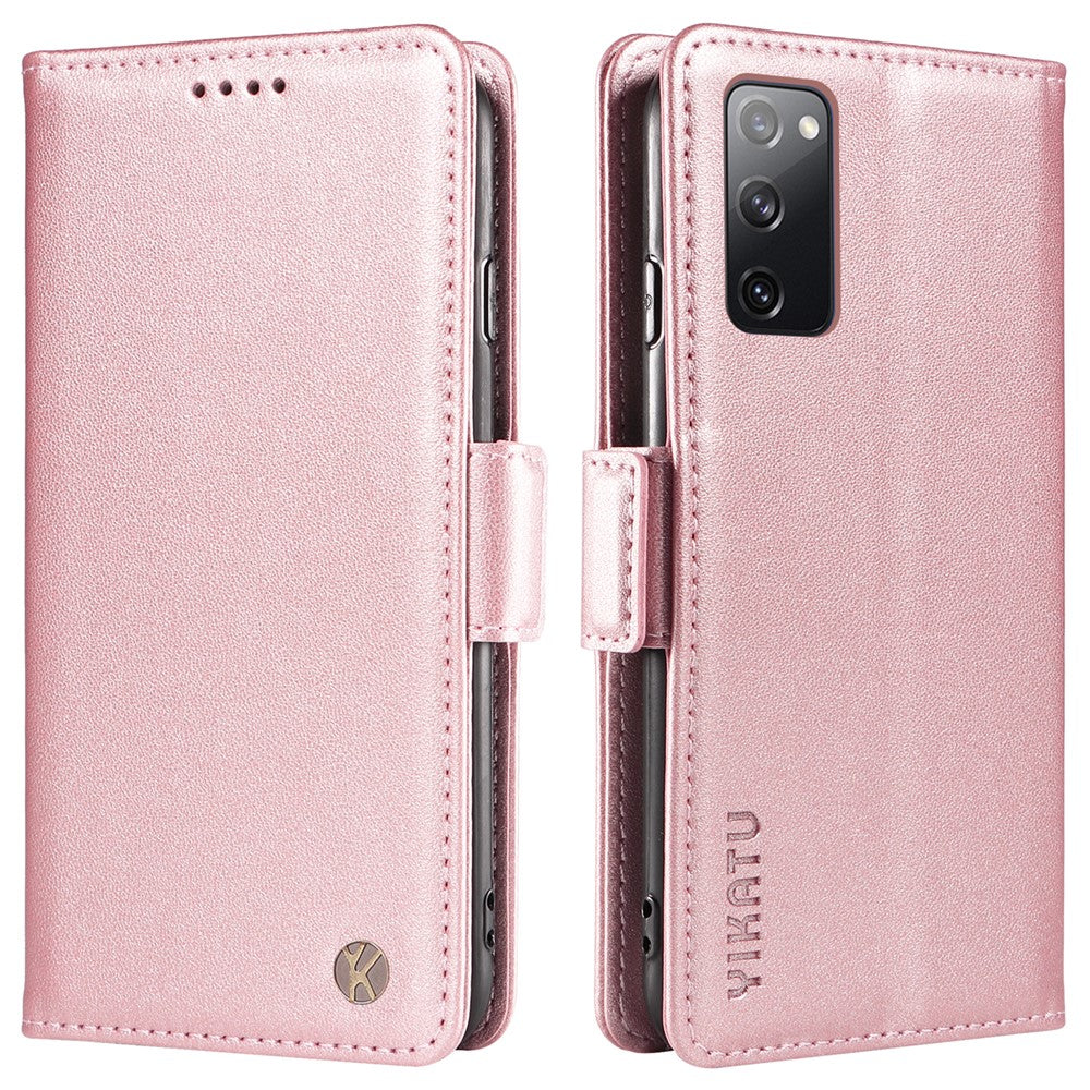 YIKATU YK-003 Wallet Case for Samsung Galaxy S20 FE / S20 FE 5G / S20 FE 2022 / S20 Lite , PU Leather Stand Magnetic Phone Cover