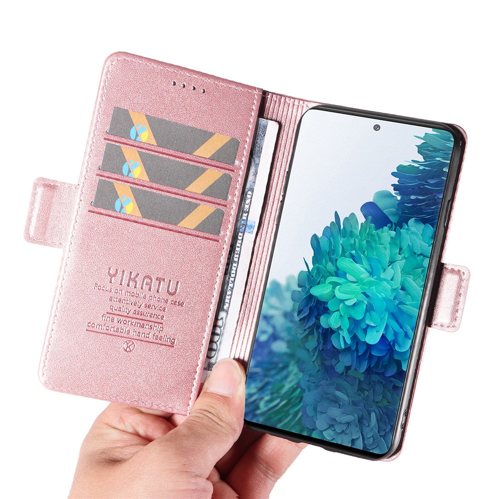 YIKATU YK-003 Plånboksfodral för Samsung Galaxy S20 FE / S20 FE 5G / S20 FE 2022 / S20 Lite, PU-läder stativ magnetiskt mobilskal