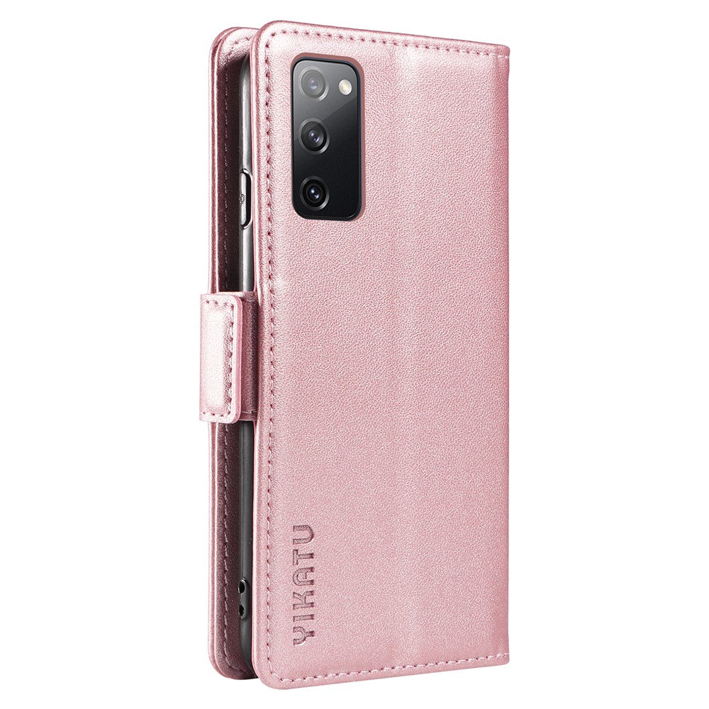 YIKATU YK-003 Plånboksfodral för Samsung Galaxy S20 FE / S20 FE 5G / S20 FE 2022 / S20 Lite, PU-läder stativ magnetiskt mobilskal