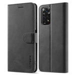 LC.IMEEKE For Xiaomi Redmi Note 12 Pro 4G / Note 11 Pro 4G (MediaTek) / Note 11 Pro 5G (Qualcomm) Leather Phone Cover Calf Texture Stand Wallet Case