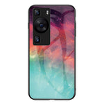 Huawei P60 / P60 Pro 5G PC+TPU+Härdat glas Stjärnhimmelmönster mobilskal Fallsäkert Skydd