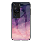 Huawei P60 / P60 Pro 5G PC+TPU+Härdat glas Stjärnhimmelmönster mobilskal Fallsäkert Skydd