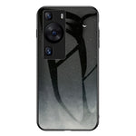 Huawei P60 / P60 Pro 5G PC+TPU+Härdat glas Stjärnhimmelmönster mobilskal Fallsäkert Skydd