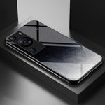 For Huawei P60 / P60 Pro 5G PC+TPU+Tempered Glass Starry Sky Pattern Phone Case Drop-proof Cover
