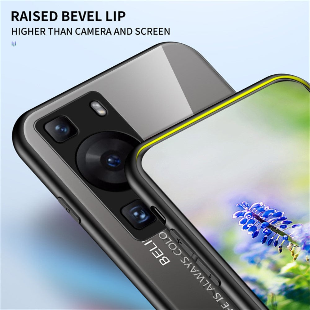 Huawei P60 / P60 Pro Gradient Mobilskal Härdat Glas + PC + TPU Stötsäkert Mobilskal