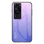 Huawei P60 / P60 Pro Gradient Mobilskal Härdat Glas + PC + TPU Stötsäkert Mobilskal