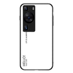 Huawei P60 / P60 Pro Gradient Mobilskal Härdat Glas + PC + TPU Stötsäkert Mobilskal
