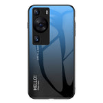 Huawei P60 / P60 Pro Gradient Mobilskal Härdat Glas + PC + TPU Stötsäkert Mobilskal