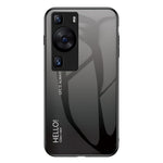 Huawei P60 / P60 Pro Gradient Mobilskal Härdat Glas + PC + TPU Stötsäkert Mobilskal
