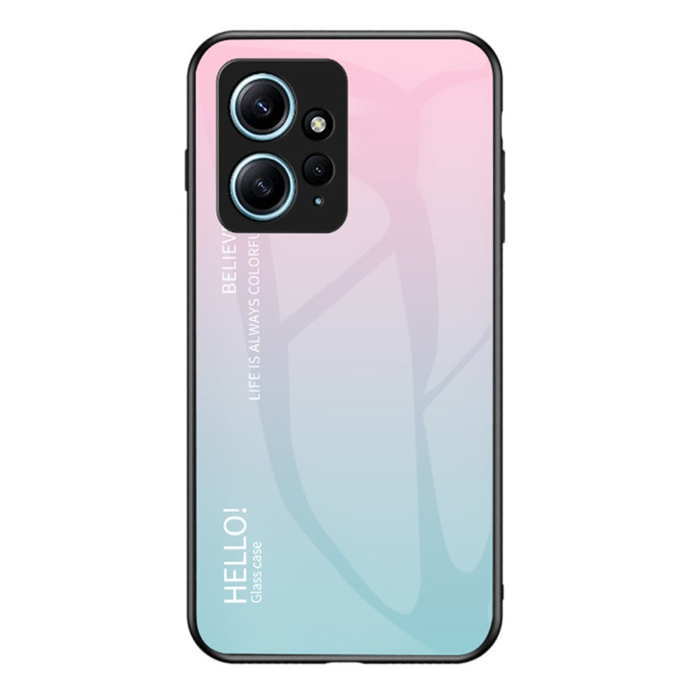 Xiaomi Redmi Note 12 4G mobilskal Härdat Glas + PC + TPU Gradient Mobilmobilskal