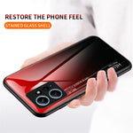 For Xiaomi Redmi Note 12 4G Phone Case Tempered Glass+PC+TPU Gradient Cell Phone Cover