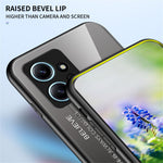 For Xiaomi Redmi Note 12 4G Phone Case Tempered Glass+PC+TPU Gradient Cell Phone Cover