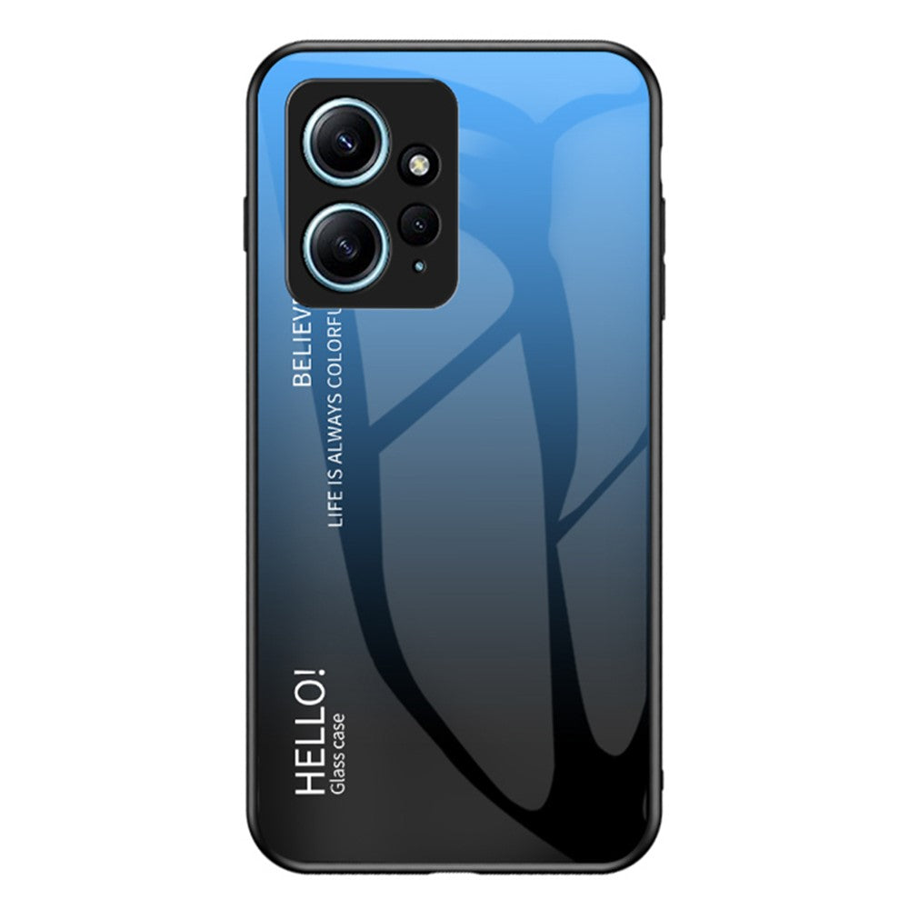 Xiaomi Redmi Note 12 4G mobilskal Härdat Glas + PC + TPU Gradient Mobilmobilskal