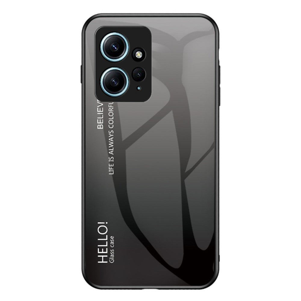 Xiaomi Redmi Note 12 4G mobilskal Härdat Glas + PC + TPU Gradient Mobilmobilskal