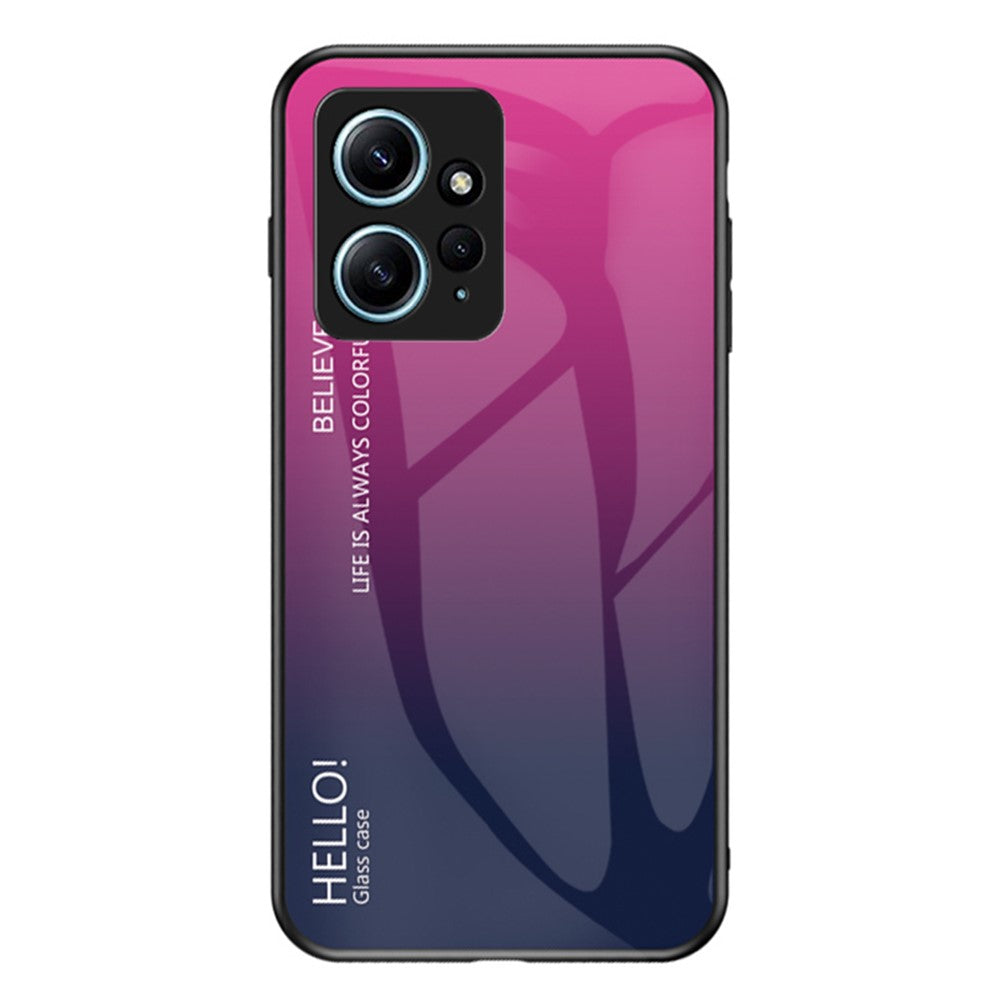 Xiaomi Redmi Note 12 4G mobilskal Härdat Glas + PC + TPU Gradient Mobilmobilskal