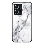 For Xiaomi Redmi Note 12 4G Tempered Glass+PC+TPU Phone Case Marble Pattern Cover