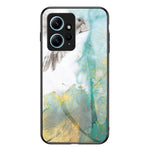 For Xiaomi Redmi Note 12 4G Tempered Glass+PC+TPU Phone Case Marble Pattern Cover